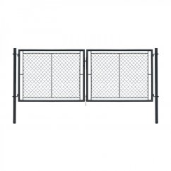 Dvoukřídlá brána IDEAL® II. poplastovaná (Zn + PVC) - rozměr 3605 × 1450 mm, barva antracit (RAL 7016)