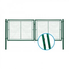 Dvoukřídlá brána IDEAL® II poplastovaná (Zn + PVC) - rozměr 3021 × 1200 mm