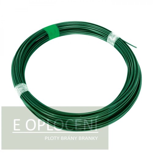 Napínací drát poplastovaný IDEAL (Zn + PVC) - zelený, délka 78 m