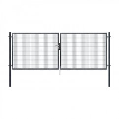 Dvoukřídlá brána PILOFOR® SUPER poplastovaná (Zn + PVC) - antracit, rozměr 4090 × 1580 mm