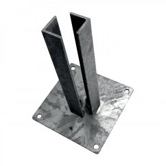 Patka Zn k montáži sloupku 80 × 80 mm pro branky/brány na betonový základ