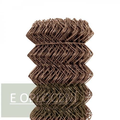 Čtyřhranné pletivo poplastované IDEAL Zn + PVC 50 (kompaktní role, bez napínacího drátu) - výška 160 cm, barva hnědá, 25 m
