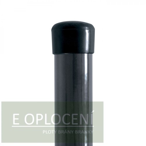 Plotový sloupek IDEAL® poplastovaný (Zn + PVC) 2600/48, barva antracit (RAL 7016), bez příchytky