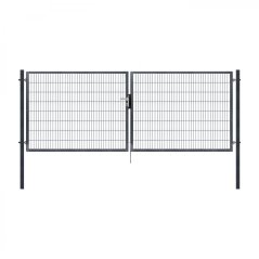 Dvoukřídlá brána PILOFOR® SUPER poplastovaná (Zn + PVC) - antracit, rozměr 4090 × 1580 mm