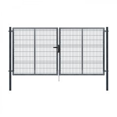 Dvoukřídlá brána PILOFOR® Zn + PVC 4118 × 1045 mm, barva antracit