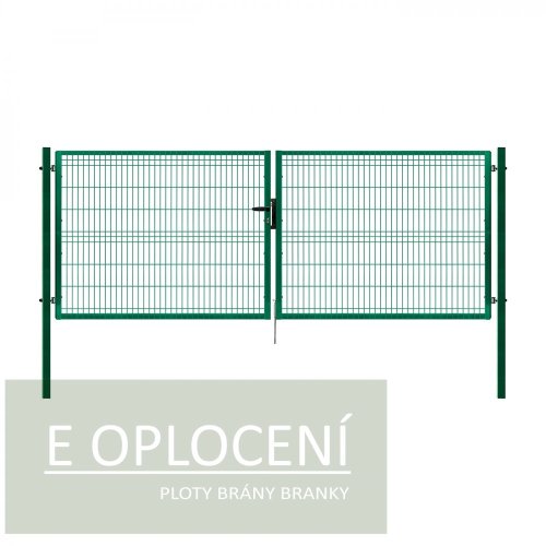 Dvoukřídlá brána PILOFOR® poplastovaná (Zn + PVC) - rozměr 4118 × 1245 mm