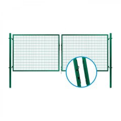 Dvoukřídlá brána SOLID poplastovaná (Zn + PVC) - rozměr 3580 × 1450 mm