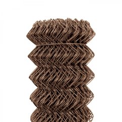 Čtyřhranné pletivo poplastované IDEAL Zn + PVC 50 (kompaktní role, bez napínacího drátu) - výška 160 cm, barva hnědá, 25 m