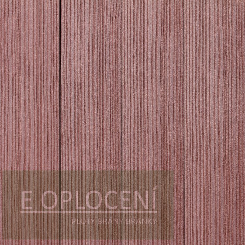 Červenohnědá plotovka PILWOOD® rozměr 2000 × 120 × 11 mm