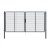 Dvoukřídlá brána PILOFOR® SUPER poplastovaná (Zn + PVC) - antracit, rozměr 4110 × 1780 mm