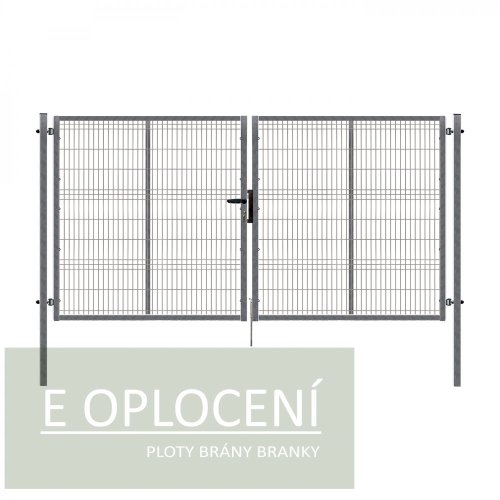 Dvoukřídlá brána PILOFOR® pozinkovaná (Zn) - rozměr 4118 × 1250 mm