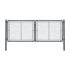 Dvoukřídlá brána IDEAL® II. poplastovaná (Zn + PVC) - rozměr 3605 × 1550 mm, barva antracit (RAL 7016)