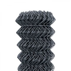 Čtyřhranné pletivo poplastované IDEAL Zn + PVC 50 (kompaktní role, bez napínacího drátu) - výška 150 cm, barva antracit (RAL 70