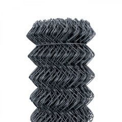 Čtyřhranné pletivo poplastované IDEAL Zn + PVC 50 (kompaktní role, bez napínacího drátu) - výška 125 cm, barva antracit (RAL 70