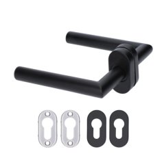 Klika + klika vč. rozety - Nerez černá