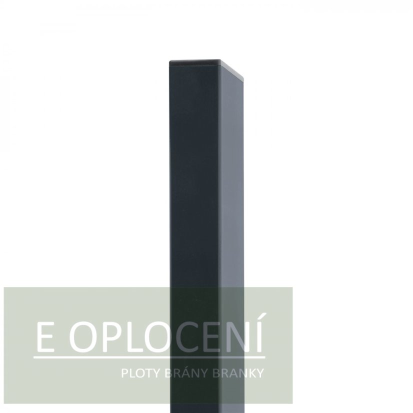Sloupek PILODEL® pozinkovaný (Zn + PVC) 60 × 40 mm - délka 240 cm, barva antracit (RAL 7016)