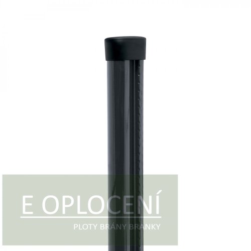 Plotový sloupek s montážní lištou PILCLIP® poplastovaný (Zn + PVC), 2300/48, barva antracit (RAL 7016)