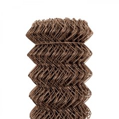 Čtyřhranné pletivo poplastované IDEAL Zn + PVC 50 (kompaktní role, bez napínacího drátu) - výška 150 cm, barva hnědá, 25 m