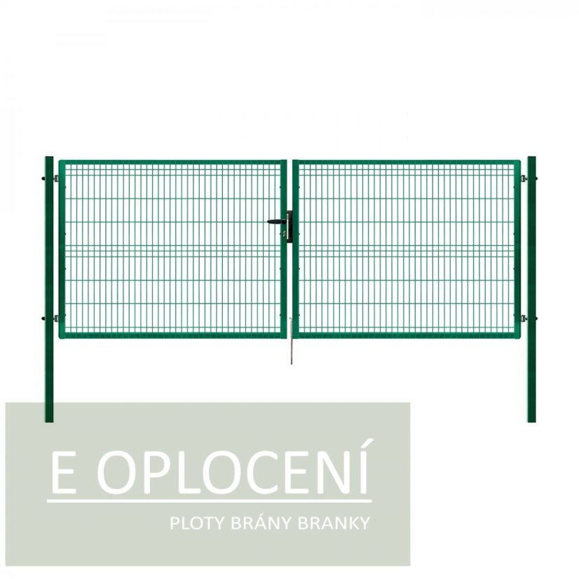 Dvoukřídlá brána PILOFOR® poplastovaná (Zn + PVC) - rozměr 4118 × 1545 mm Dvoukřídlá brána PILOFOR® poplastovaná (Zn + PVC) - rozměr 4118 × 1545 mm