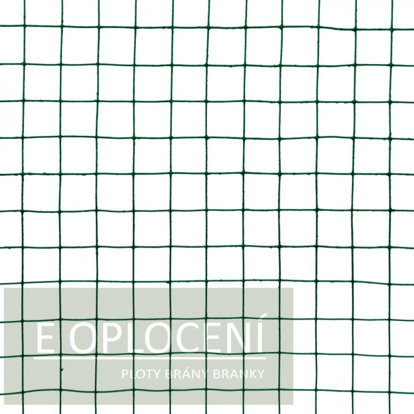 Chovatelská svařovaná síť poplastovaná (Zn + PVC) - oko 25 × 25 mm, výška 100 cm, role 10 m