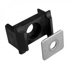 Příchytka PVC pro panely PILOFOR osazení, kovový přítlak, 60 × 40mm, černá