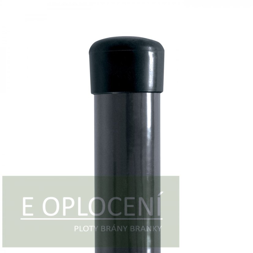 Plotový sloupek IDEAL® poplastovaný (Zn + PVC) 2000/48, barva antracit (RAL 7016), bez příchytky Plotový sloupek IDEAL® poplastovaný (Zn + PVC) 2000/48, barva antracit (RAL 7016), bez příchytky