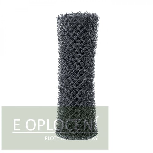 Čtyřhranné pletivo poplastované IDEAL Zn + PVC (s napínacím drátem) - výška 150 cm, antracit, 25 m