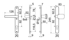 Klika + klika imitace nerez