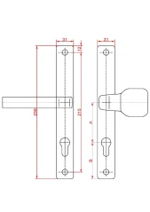 Hliníkové kováné - Klika + koule