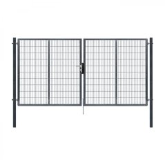 Dvoukřídlá brána PILOFOR® SUPER poplastovaná (Zn + PVC) - antracit, rozměr 4110 × 1980 mm