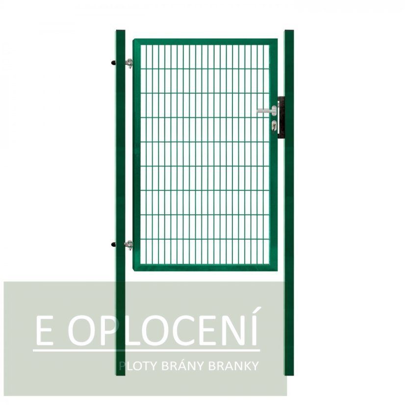 Jednokřídlá branka PILOFOR® SUPER poplastovaná (Zn + PVC) - rozměr 1090 × 1980 mm